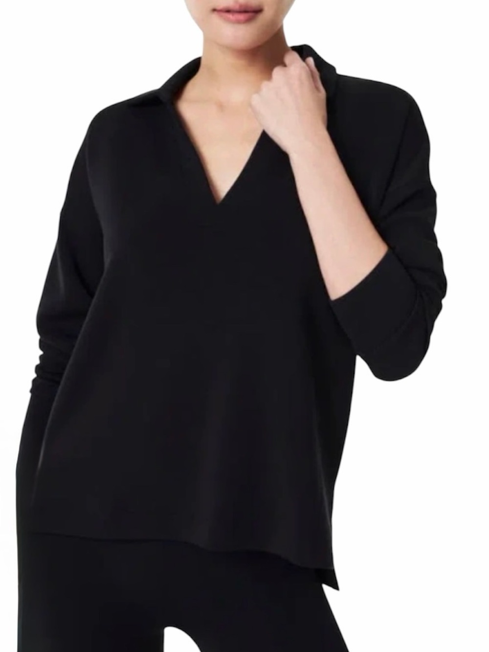 NWOT SPANX ($160) AirEssentials Long Sleeve Polo Top - PTP 24
